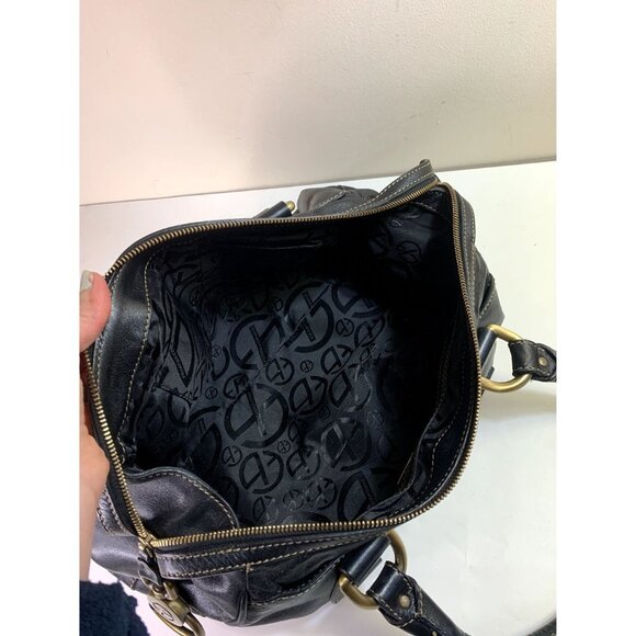 Francesco Biasia Black Leather Bag Large Italian Designer - Picture 7 of 10